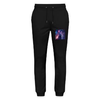 Lapin - Pantalon de jogging bio MOVER Stanley/Stella unisexe - noir - Devant - Marisol (170cm) & Nik (191cm)