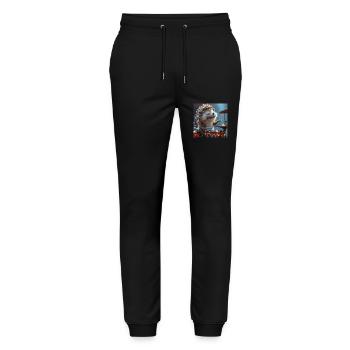 Hedgehog - Stanley/Stella Mover Unisex Organic Jogging Trousers - black - Front - Marisol (170cm) & Nik (191cm)