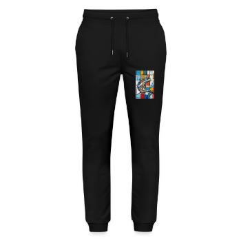 Chameleon - Stanley/Stella Mover Unisex Organic Jogging Trousers - black - Front - Marisol (170cm) & Nik (191cm)