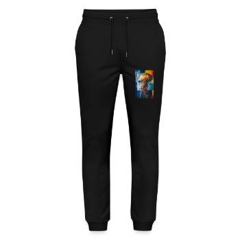 Méduse - Pantalon de jogging bio MOVER Stanley/Stella unisexe - noir - Devant - Marisol (170cm) & Nik (191cm)