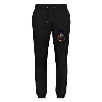 Cadeau d’Halloween Femmes Coq Hommes Enfants Décoration - Pantalon de jogging bio MOVER Stanley/Stella unisexe - noir - Devant - Marisol (170cm) & Nik (191cm)