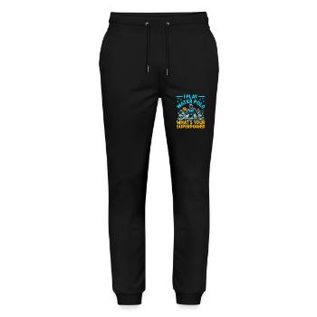 I Play Water Polo What's Your Superpower Aquatic P - Stanley/Stella Mover Unisex Organic Jogging Trousers - black - Front - Marisol (170cm) & Nik (191cm)
