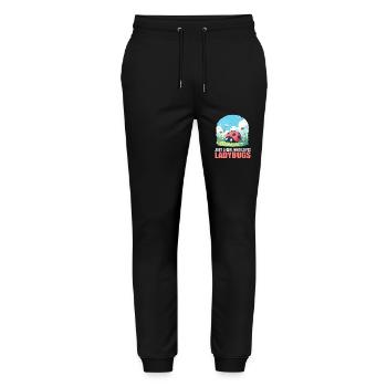 Ladybug Marienkäfer - Stanley/Stella Mover Unisex Organic Jogging Trousers - black - Front - Marisol (170cm) & Nik (191cm)