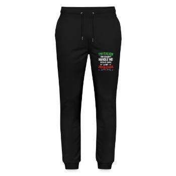 Italienisch Italia Italien - Stanley/Stella Unisex Bio Jogginghose Mover  - Schwarz - Vorne - Marisol (170cm) & Nik (191cm)