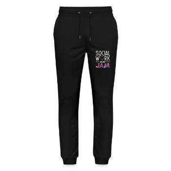 Social work is my thing - Stanley/Stella Mover Unisex Organic Jogging Trousers - black - Front - Marisol (170cm) & Nik (191cm)