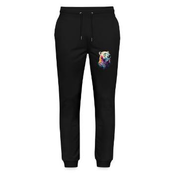Polar bear - Stanley/Stella Mover Unisex Organic Jogging Trousers - black - Front - Marisol (170cm) & Nik (191cm)