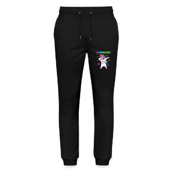 Hanukkah - Stanley/Stella Mover Unisex Organic Jogging Trousers - black - Front - Marisol (170cm) & Nik (191cm)