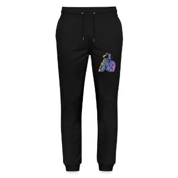 Service-Agent Offizier Detektiv - Stanley/Stella Unisex Bio Jogginghose Mover  - Schwarz - Vorne - Marisol (170cm) & Nik (191cm)