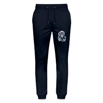 Gorille - Pantalon de jogging bio MOVER Stanley/Stella unisexe - marine - Devant - Marisol (170cm) & Nik (191cm)