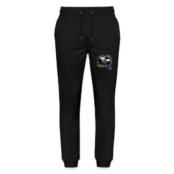 Snail Snails Garden Nature Spring - Stanley/Stella Mover Unisex Organic Jogging Trousers - black - Front - Marisol (170cm) & Nik (191cm)