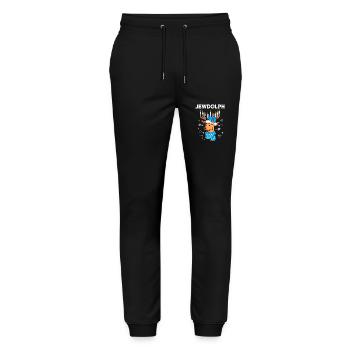 Hanoucca - Pantalon de jogging bio MOVER Stanley/Stella unisexe - noir - Devant - Marisol (170cm) & Nik (191cm)