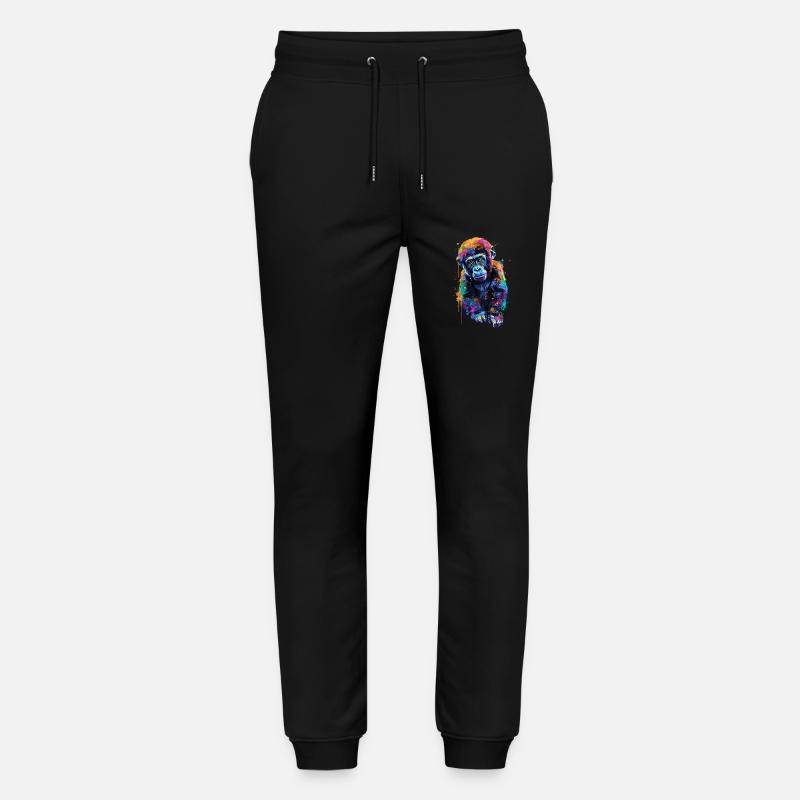 Gorilla - Stanley/Stella Unisex Bio Jogginghose Mover  - Schwarz