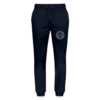 Zauninstallateur Zaunbauer Fence Installer - Stanley/Stella Unisex Bio Jogginghose Mover  - Navy - Vorne - Marisol (170cm) & Nik (191cm)