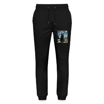 Feline Elegance at Night Feline Elegance - Stanley/Stella Mover Unisex Organic Jogging Trousers - black - Front - Marisol (170cm) & Nik (191cm)