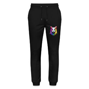 Angora Cat White Angora Cat Cute Angora Cats - Stanley/Stella Mover Unisex Organic Jogging Trousers - black - Front - Marisol (170cm) & Nik (191cm)