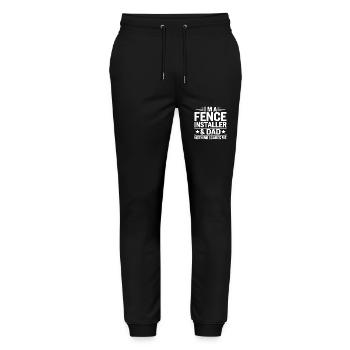 Zauninstallateur Zaunbauer Fence Installer - Stanley/Stella Unisex Bio Jogginghose Mover  - Schwarz - Vorne - Marisol (170cm) & Nik (191cm)