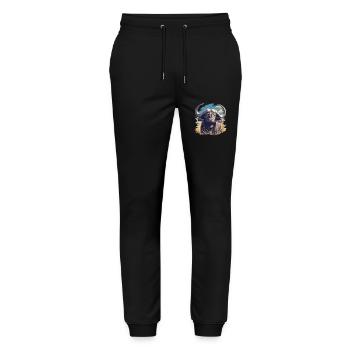 Buffalos Buffalo Büffel - Stanley/Stella Unisex Bio Jogginghose Mover  - Schwarz - Vorne - Marisol (170cm) & Nik (191cm)