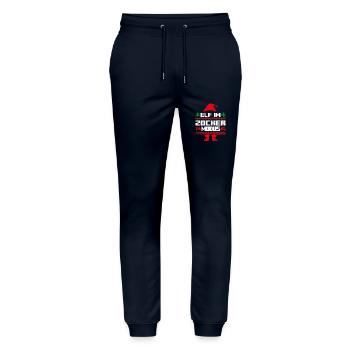 Weihnachtself Weihnachten Zocker Gamer Elf - Stanley/Stella Unisex Bio Jogginghose Mover  - Navy - Vorne - Marisol (170cm) & Nik (191cm)