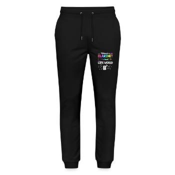 Klarinette - Stanley/Stella Unisex Bio Jogginghose Mover  - Schwarz - Vorne - Marisol (170cm) & Nik (191cm)
