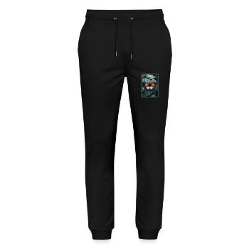 Butterfly Butterflies Butterfly - Stanley/Stella Mover Unisex Organic Jogging Trousers - black - Front - Marisol (170cm) & Nik (191cm)