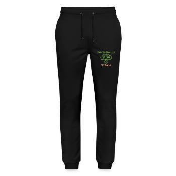 Retten Sie den Brokkoli Eat Bacon Schweinefleisch Speck - Stanley/Stella Unisex Bio Jogginghose Mover  - Schwarz - Vorne - Marisol (170cm) & Nik (191cm)