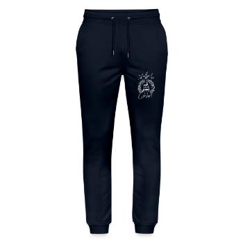 I'd rather be at a concert - Stanley/Stella Mover Unisex Organic Jogging Trousers - navy - Front - Marisol (170cm) & Nik (191cm)