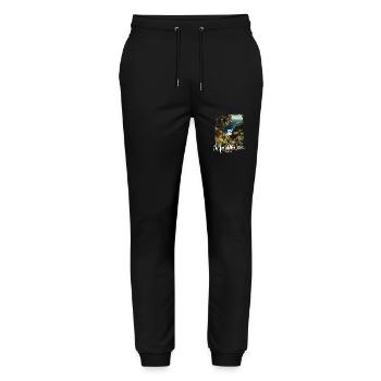 Madeira Island Portugal Vacation Souvenir Tours - Stanley/Stella Mover Unisex Organic Jogging Trousers - black - Front - Marisol (170cm) & Nik (191cm)