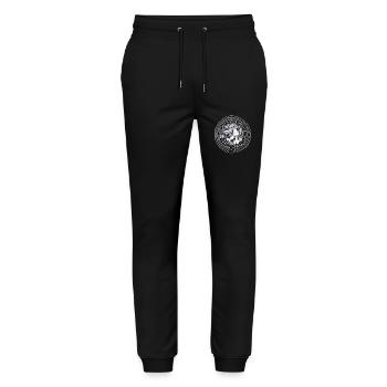 Pilze Natur Mushrooms Nature - Stanley/Stella Mover Unisex Organic Jogging Trousers - black - Front - Marisol (170cm) & Nik (191cm)