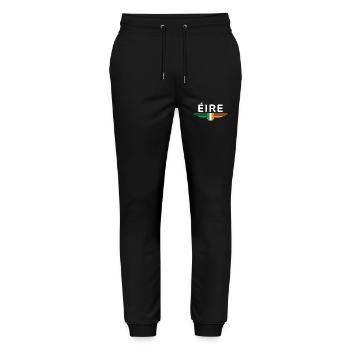 I Love Ireland Elegance Style Design T-Shirt - Stanley/Stella Mover Unisex Organic Jogging Trousers - black - Front - Marisol (170cm) & Nik (191cm)