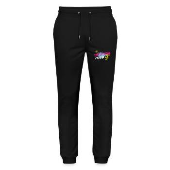 Limited Edition 1968 Birthday Born 1968 - Stanley/Stella Mover Unisex Organic Jogging Trousers - black - Front - Marisol (170cm) & Nik (191cm)