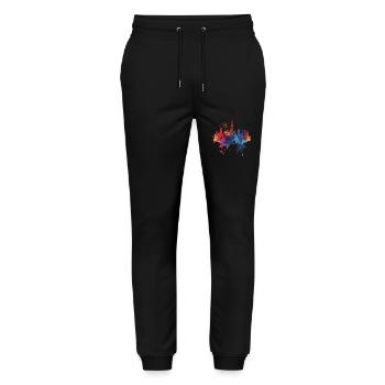 Tokio: - Stanley/Stella Unisex Bio Jogginghose Mover  - Schwarz - Vorne - Marisol (170cm) & Nik (191cm)