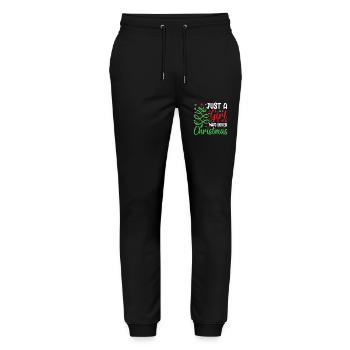 Juste une fille qui aime Noël Sister Holiday - Pantalon de jogging bio MOVER Stanley/Stella unisexe - noir - Devant - Marisol (170cm) & Nik (191cm)