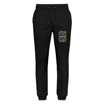 I'll Be In The Backyard 7 - Stanley/Stella Unisex Bio Jogginghose Mover  - Schwarz - Vorne - Marisol (170cm) & Nik (191cm)