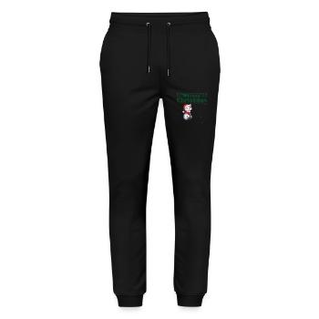 Santa Kitty Weihnachten - Purrfect Cat Lover Weihnachten - Stanley/Stella Unisex Bio Jogginghose Mover  - Schwarz - Vorne - Marisol (170cm) & Nik (191cm)