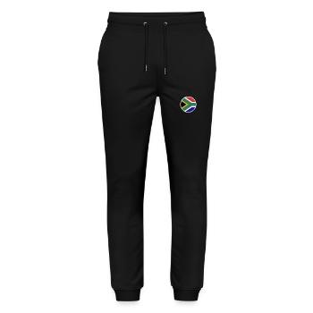 South Africa South African Flag South Africa - Stanley/Stella Mover Unisex Organic Jogging Trousers - black - Front - Marisol (170cm) & Nik (191cm)