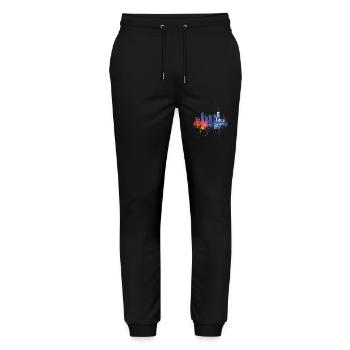 Frise-Sud-Ouest - Pantalon de jogging bio MOVER Stanley/Stella unisexe - noir - Devant - Marisol (170cm) & Nik (191cm)