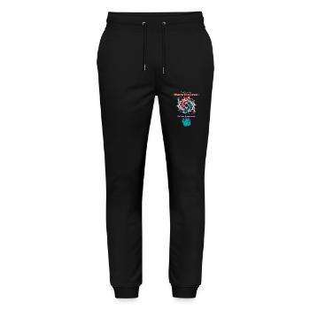Cast Your Line Share the Love Autism Awareness - Stanley/Stella Mover Unisex Organic Jogging Trousers - black - Front - Marisol (170cm) & Nik (191cm)