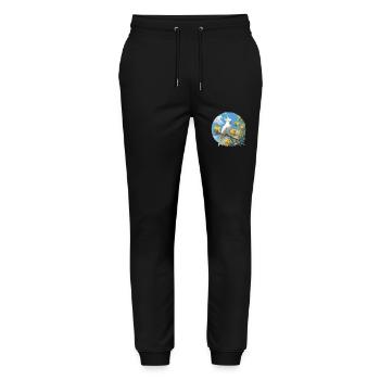 Cacatoès Cacatoès Cacatoès - Pantalon de jogging bio MOVER Stanley/Stella unisexe - noir - Devant - Marisol (170cm) & Nik (191cm)