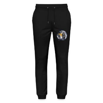 Piratenboot, Piraten, Kapitän, Segelschiff, - Stanley/Stella Unisex Bio Jogginghose Mover  - Schwarz - Vorne - Marisol (170cm) & Nik (191cm)