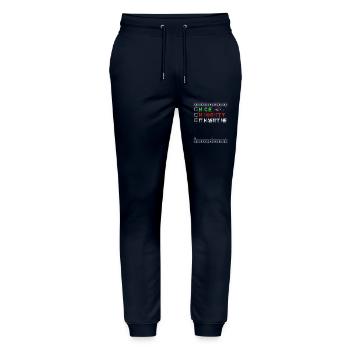 Nice Naughty – Ich war es nicht – Weihnachtshumor - Stanley/Stella Unisex Bio Jogginghose Mover  - Navy - Vorne - Marisol (170cm) & Nik (191cm)