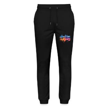 Hirschberg - Stanley/Stella Unisex Bio Jogginghose Mover  - Schwarz - Vorne - Marisol (170cm) & Nik (191cm)