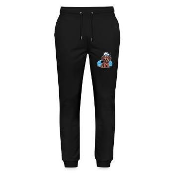 Dackel Hund Hunde Matrose maritim Hund - Stanley/Stella Unisex Bio Jogginghose Mover  - Schwarz - Vorne - Marisol (170cm) & Nik (191cm)