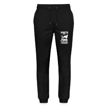 Mantarochen Großer Manta Meeresbewohner - Stanley/Stella Unisex Bio Jogginghose Mover  - Schwarz - Vorne - Marisol (170cm) & Nik (191cm)
