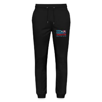 Amateur Proud To Be The 0.2% Ham Radio - Stanley/Stella Mover Unisex Organic Jogging Trousers - black - Front - Marisol (170cm) & Nik (191cm)