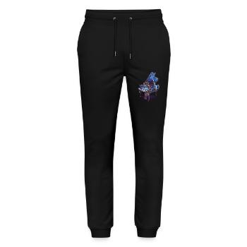 Piano - Pantalon de jogging bio MOVER Stanley/Stella unisexe - noir - Devant - Marisol (170cm) & Nik (191cm)