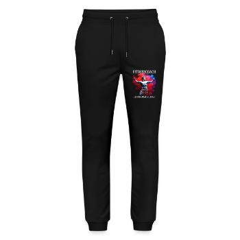 FITNESS COACH ENDURANCE BRINGS SUCCESS - Stanley/Stella Mover Unisex Organic Jogging Trousers - black - Front - Marisol (170cm) & Nik (191cm)