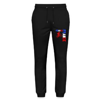 drapeau france cadeau, cadeau france drapeau Vélo - Pantalon de jogging bio MOVER Stanley/Stella unisexe - noir - Devant - Marisol (170cm) & Nik (191cm)