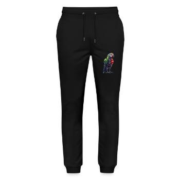 Funny Robot Art Parrot Cyborg Bird Parrot - Stanley/Stella Mover Unisex Organic Jogging Trousers - black - Front - Marisol (170cm) & Nik (191cm)