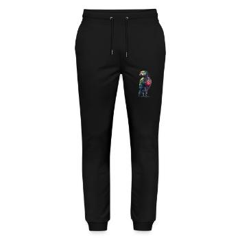 Funny Robot Art Parrot Cyborg Bird Parrot - Stanley/Stella Mover Unisex Organic Jogging Trousers - black - Front - Marisol (170cm) & Nik (191cm)