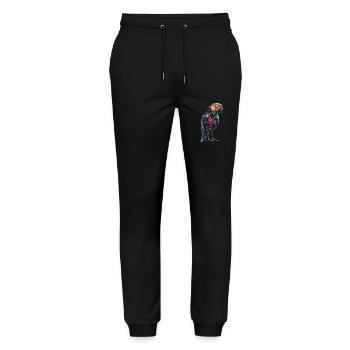 Funny Robot Art Parrot Cyborg Bird Parrot - Stanley/Stella Mover Unisex Organic Jogging Trousers - black - Front - Marisol (170cm) & Nik (191cm)